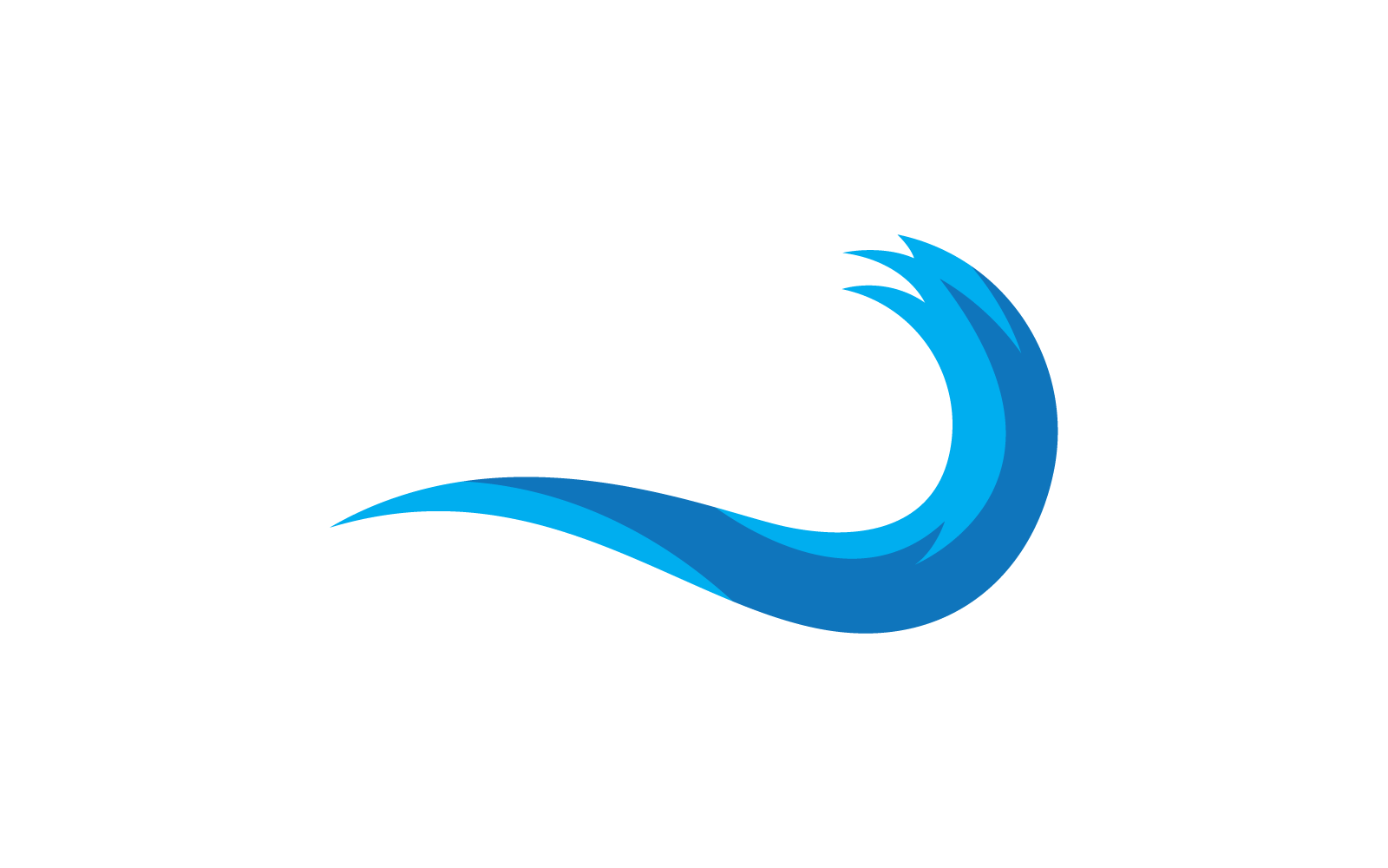 Diseño de icono vectorial del logotipo de ilustración de onda