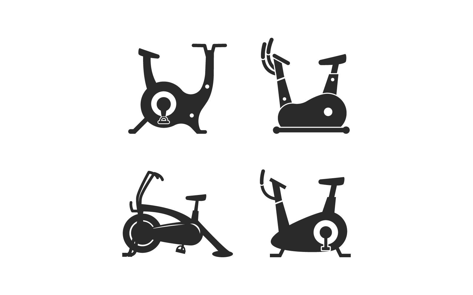 Esercizio bicicletta fitness illustrazione icona vettore design piatto