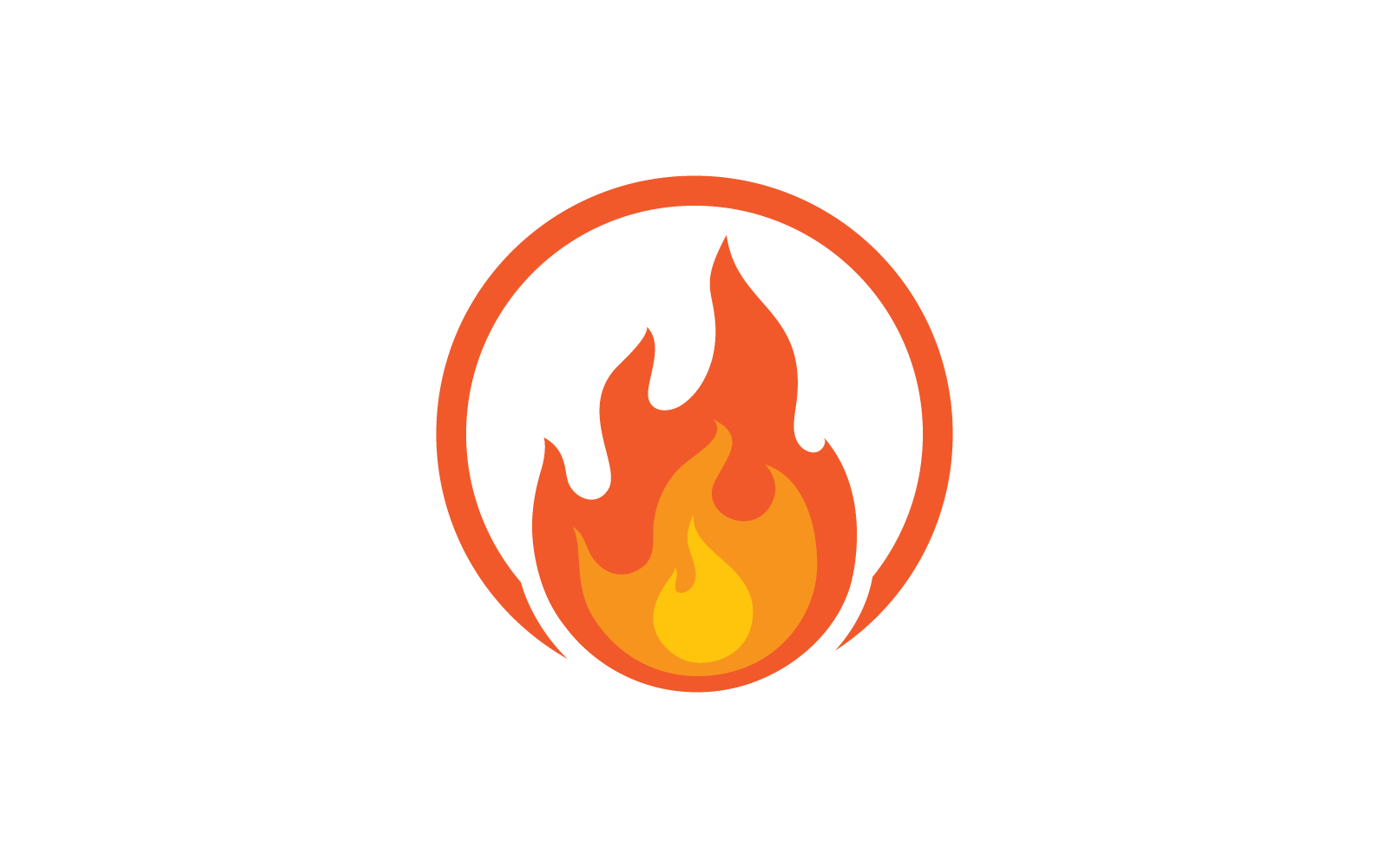 Feuerflammenvektor, Öl-, Gas- und Energielogo-Design-Illustrationskonzept