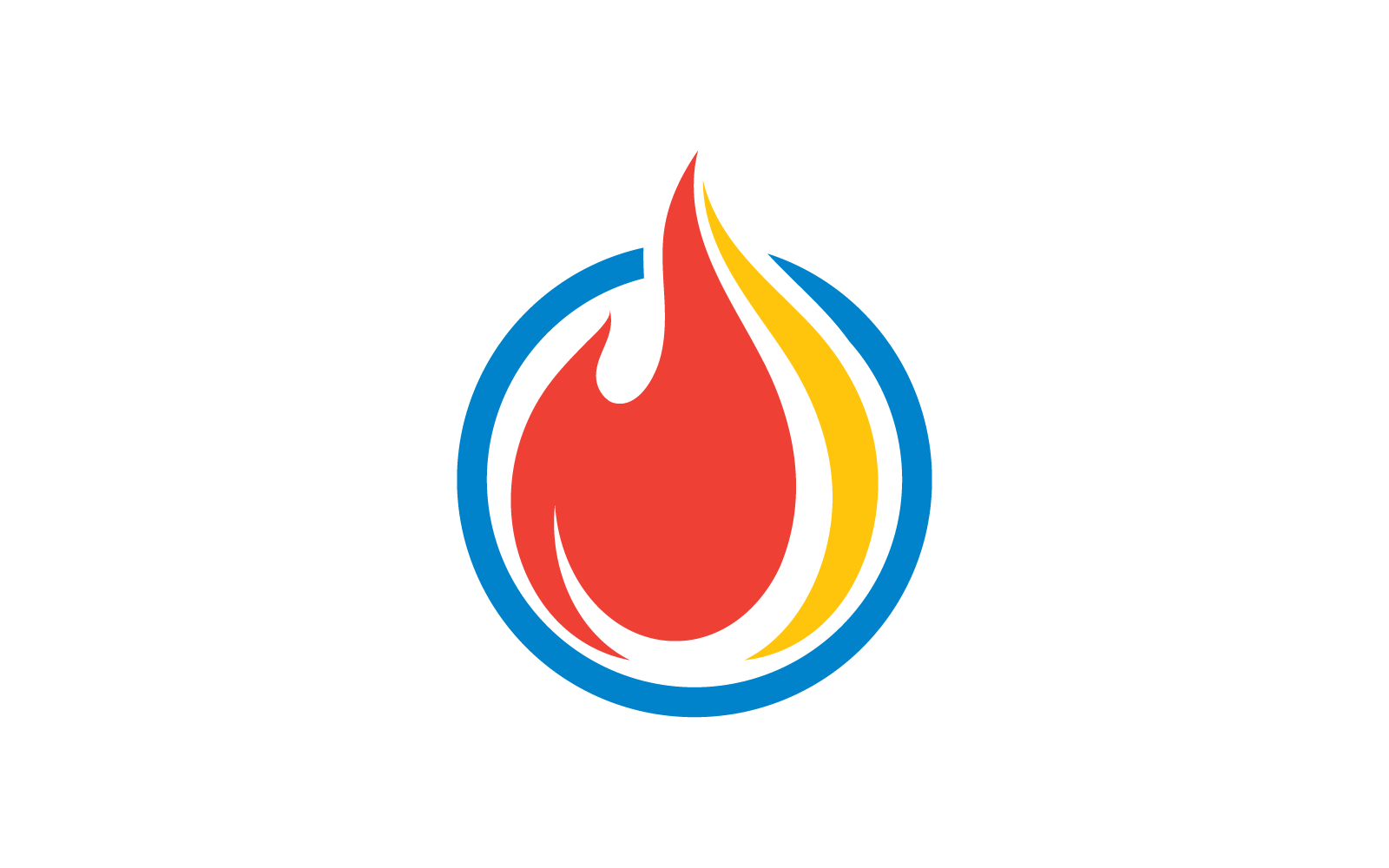 Fire flame Oil, gas and energy design logo concept