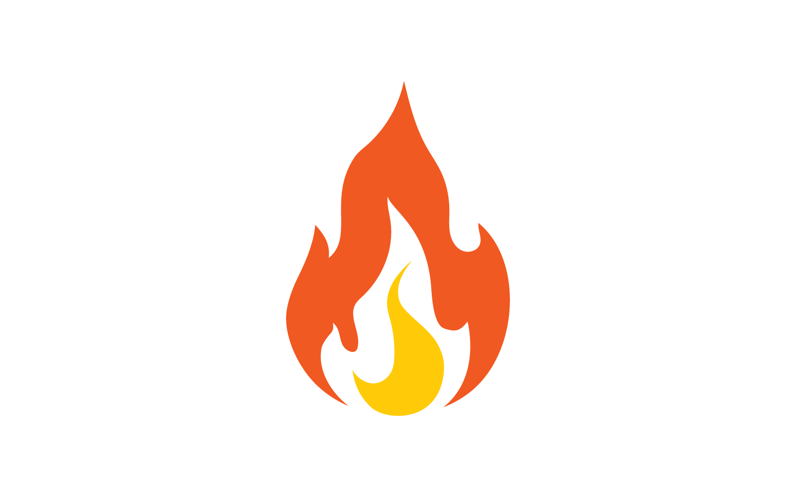Fuoco fiamma Logo vettoriale, concetto di design piatto con logo petrolio, gas ed energia