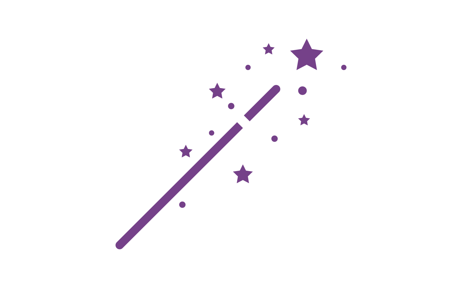Hůlka Magic stick ikonu vektorové šablony