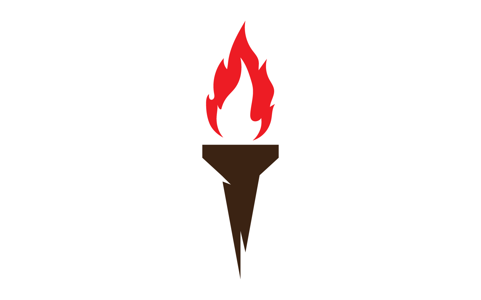 Illustration of torch fire icon flat design Logo Template