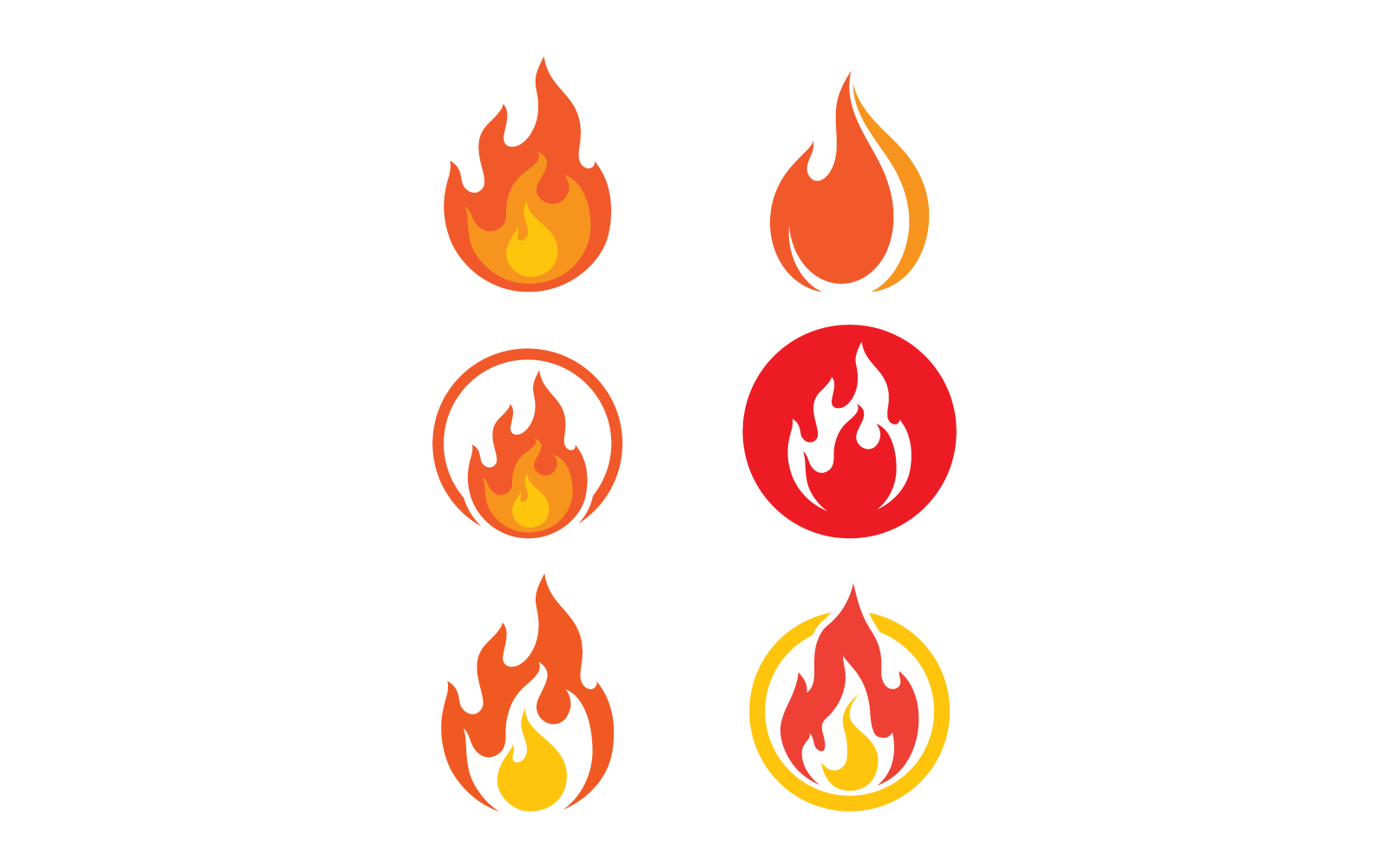 Logo de flamme de feu vectoriel, concept d'illustration de pétrole, de gaz et d'énergie