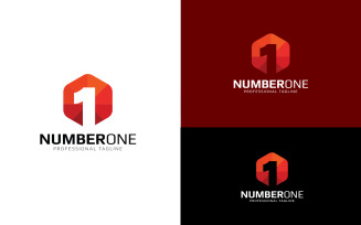Number One abstract logo design template