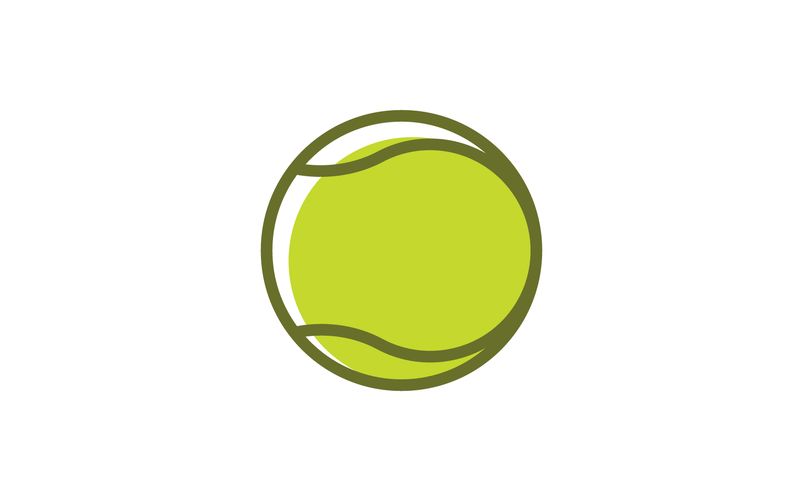 Plantilla de diseño plano vectorial del logo de pelota de tenis