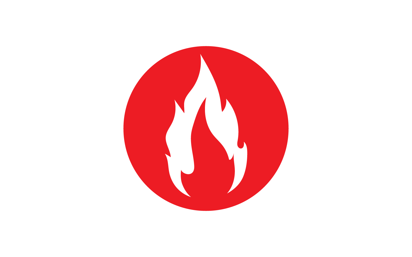 Płomień ognia, logo ropy, gazu i energii Płaska koncepcja logo