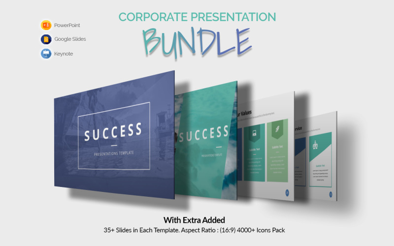 Success Corporate Presentation Bundle PowerPoint Template