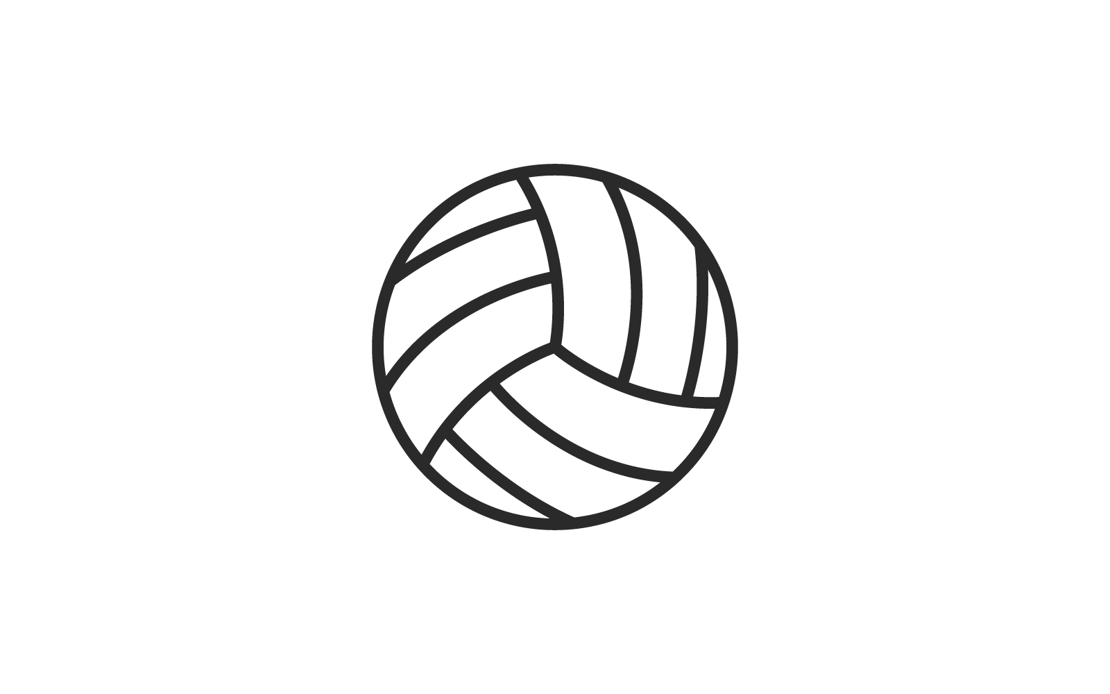 Volley ball logo vector flat design illustration template