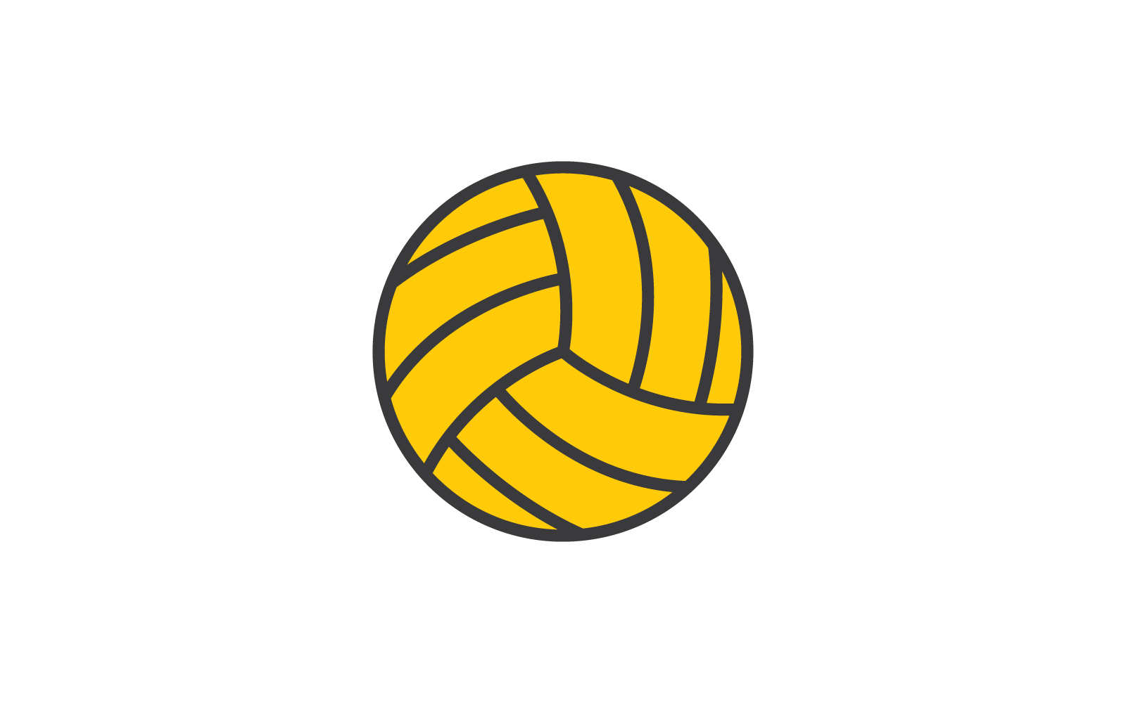 Volley ball logo vector flat design template Logo Template