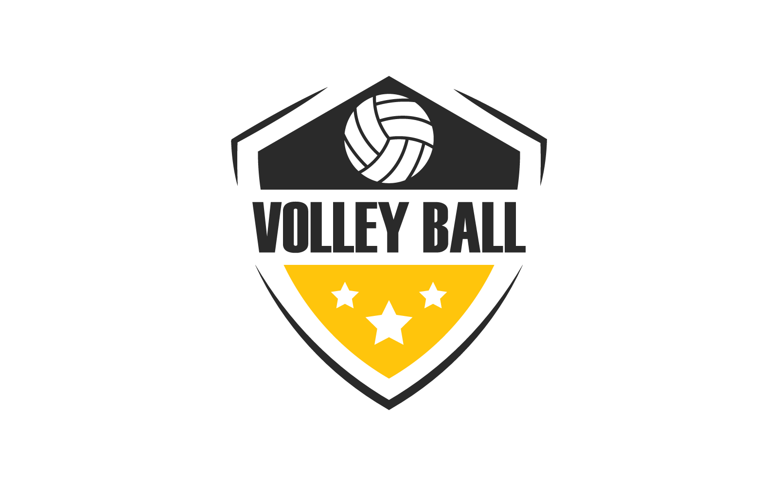 Volley ball logo vector illustration design template