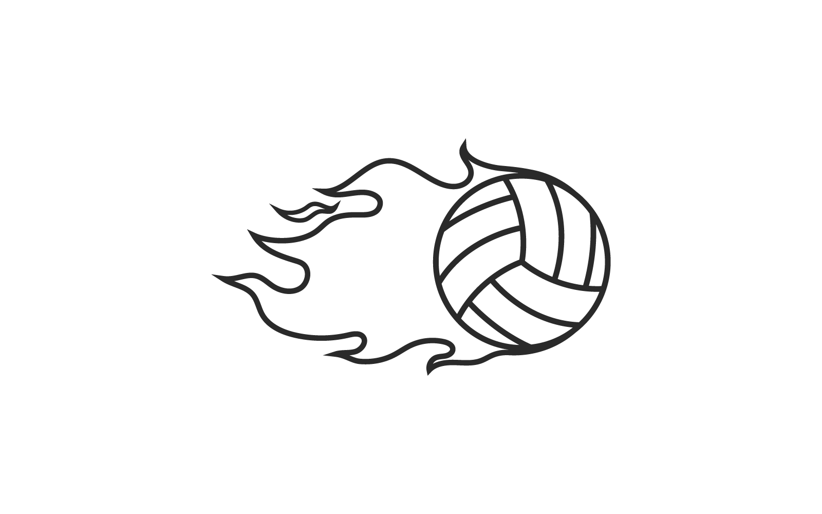 Volley ball logo vector illustration design template