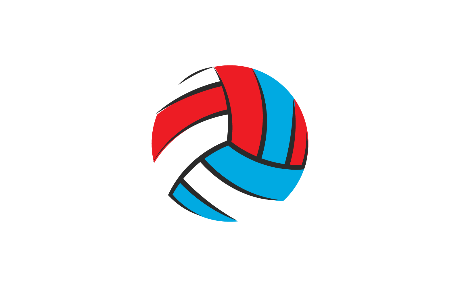 Volley ball logo vector illustration flat design template