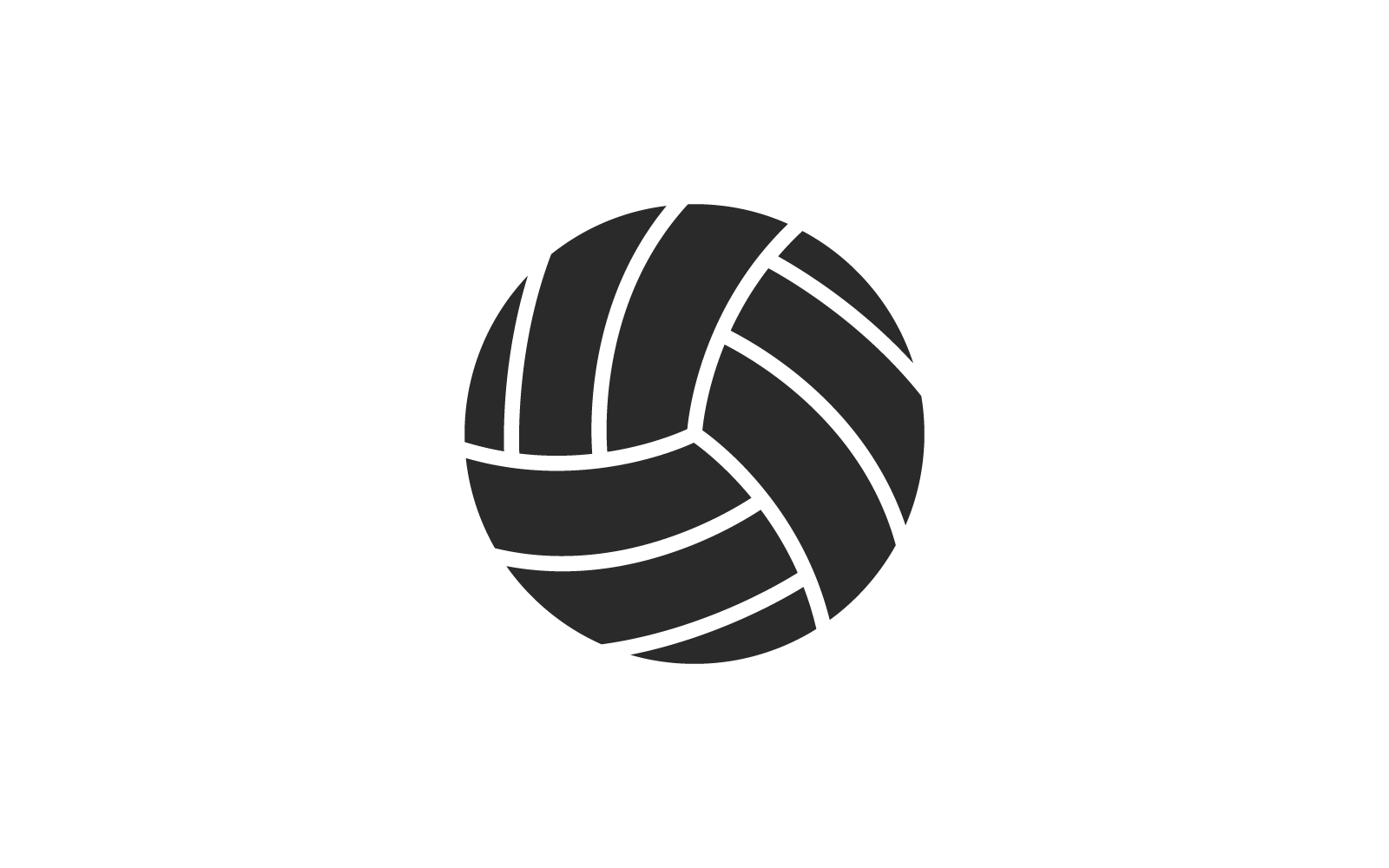 Volley ball vector flat design logo template