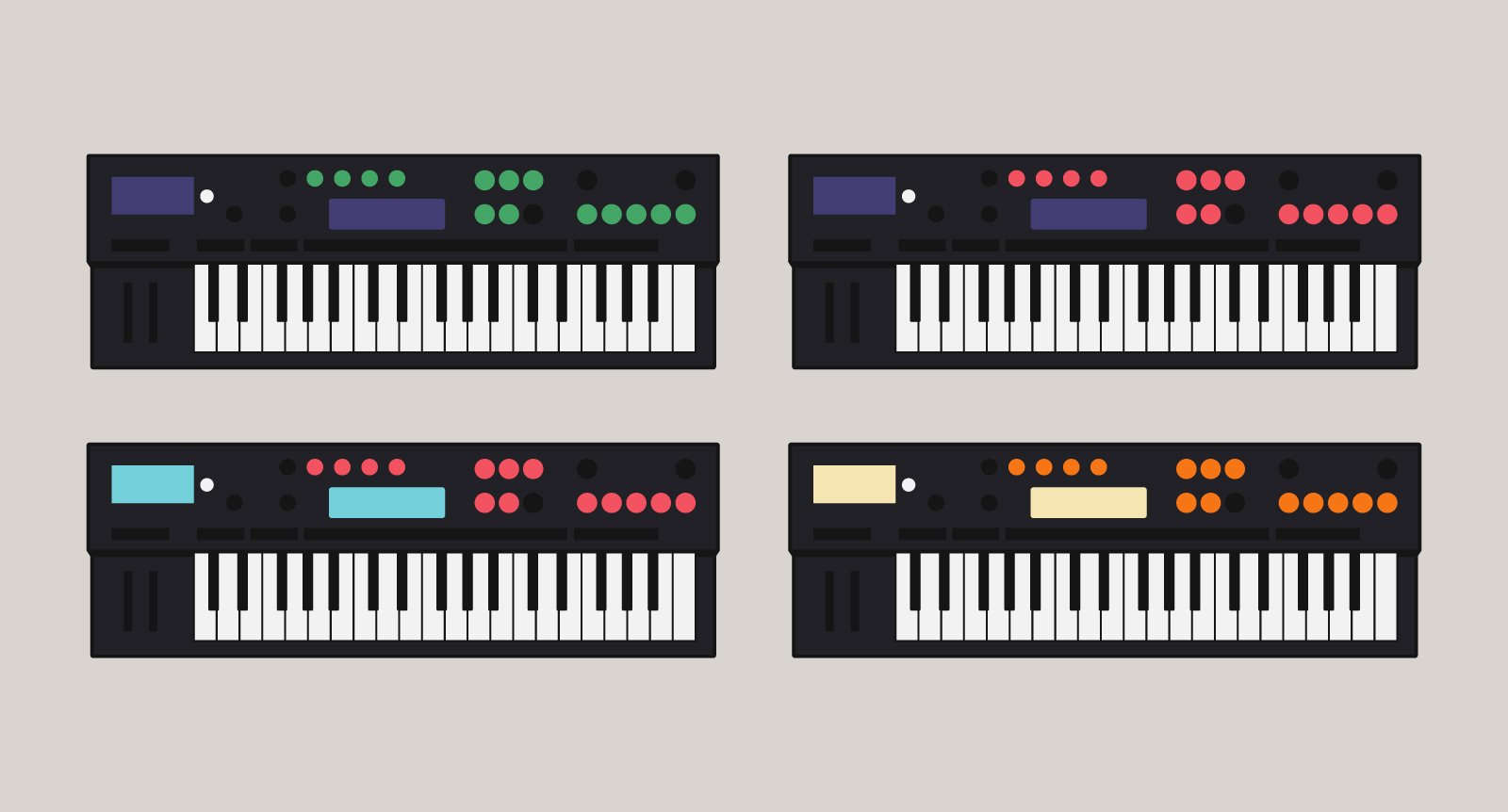 Kit Graphique #397328 Synthesizer Keyboard Divers Modles Web - Logo template Preview