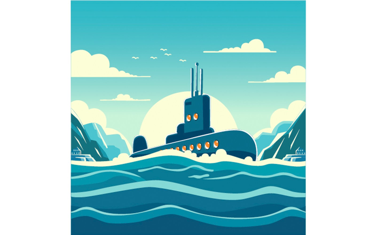 Kit Graphique #397354 Submarine Sea Divers Modles Web - Logo template Preview