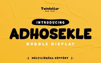 Adhosekle - Playful Display Font