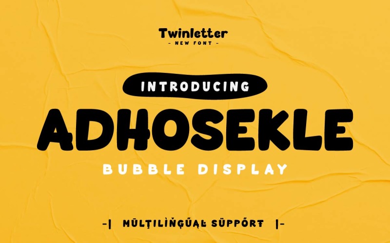 Adhosekle - Playful Display Font