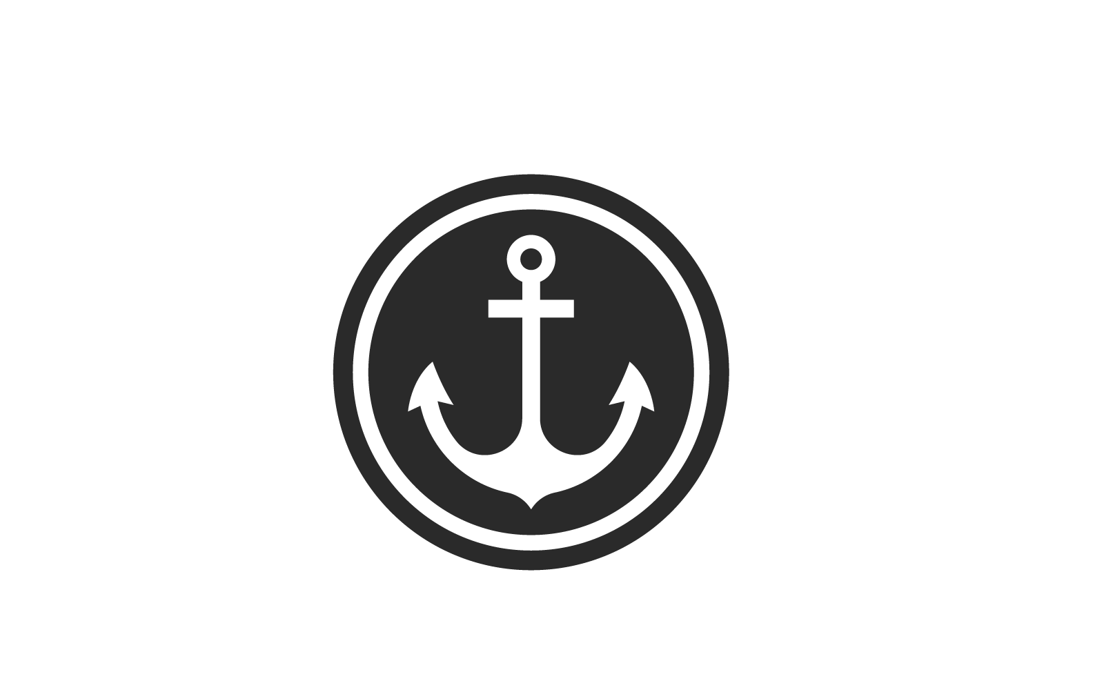 Anchor design vector logo illustration template