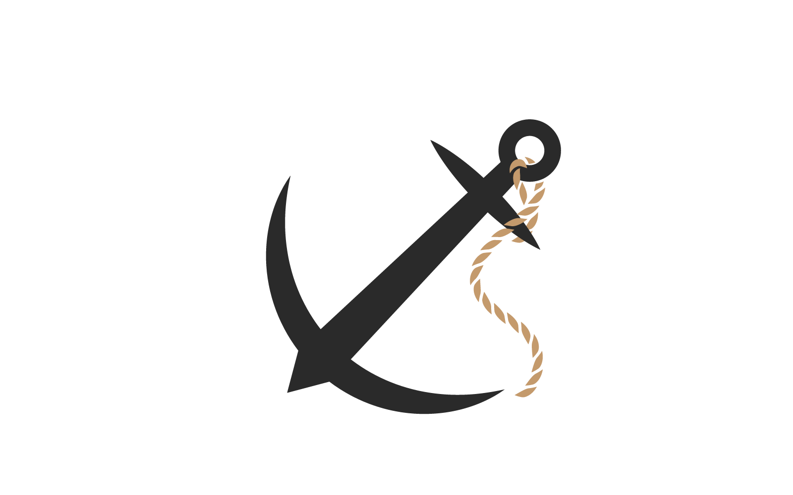 Anchor logo illustration vector flat design template