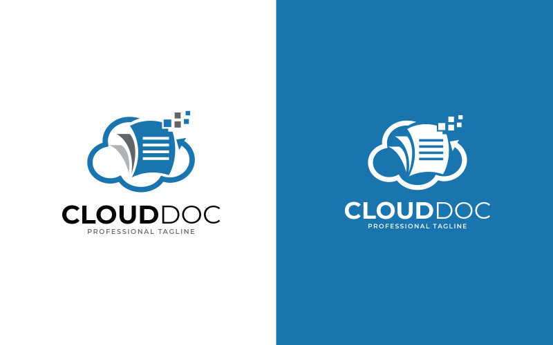 Cloud Doc logo design template Logo Template