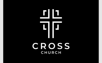 Cross Church Faith Modern Logo