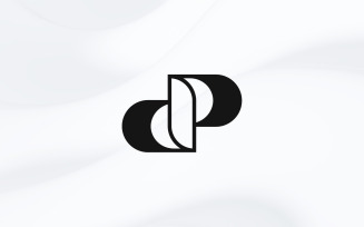 dp or pd letter mark logo design template