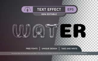 Glass Editable Text Effect, Graphic Style