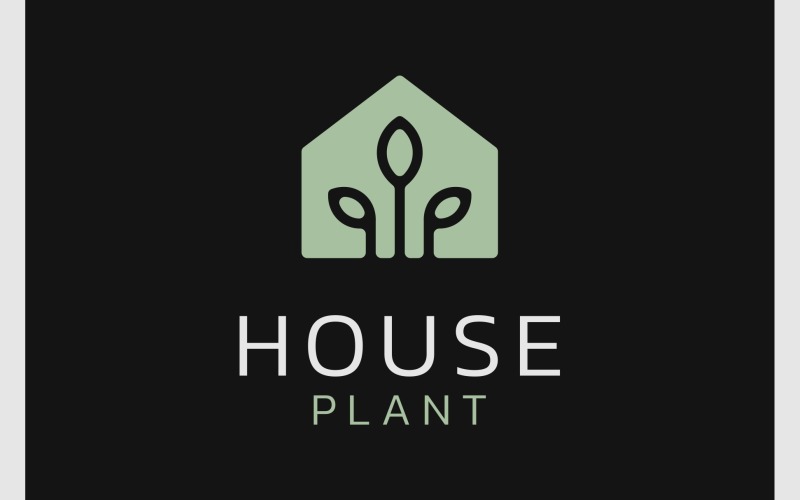 House Plant Home Leaf Logo Logo Template