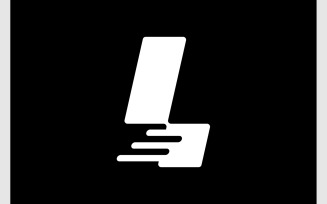 Letter L Fast Movement Speed Logo
