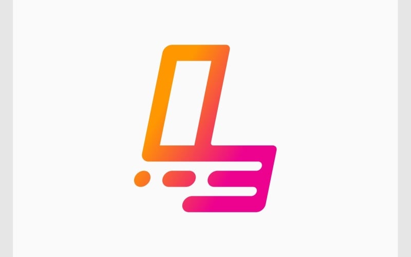 Letter L Movement Fast Logo Logo Template