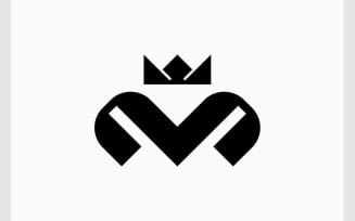Letter M Crown Monogram Luxury Logo