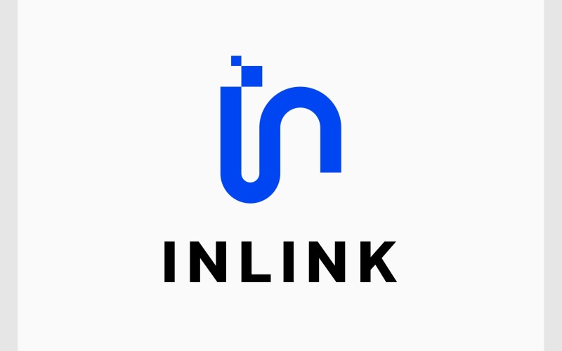 Link Digital Tech Letter I N Logo Logo Template