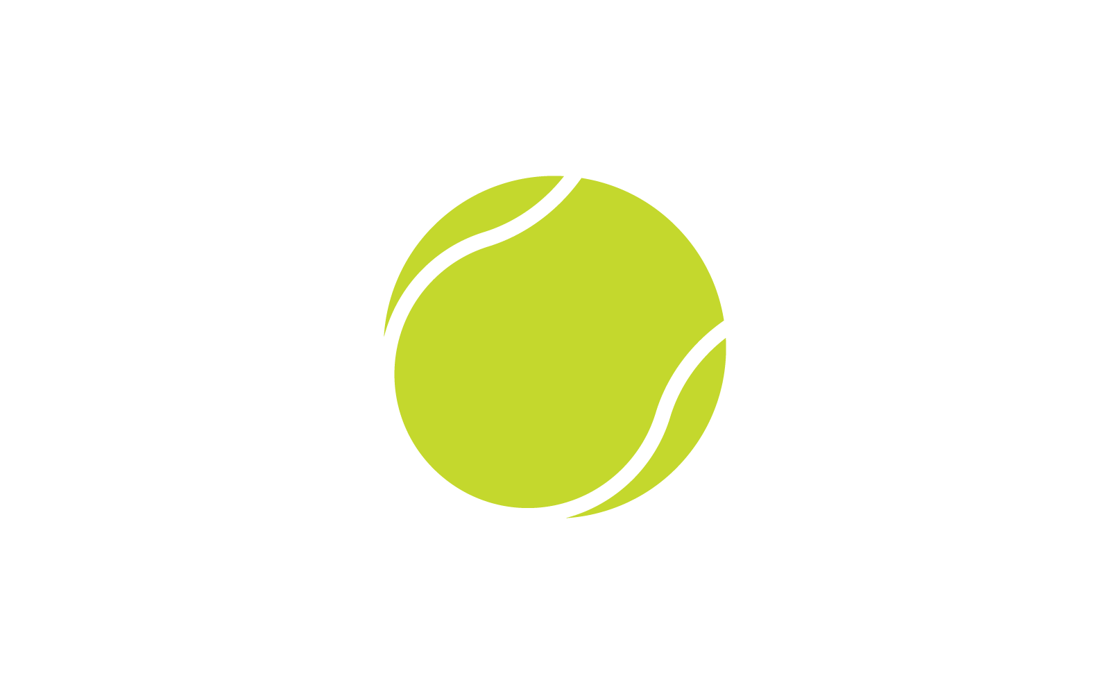 Modello di disegno dell'icona vettoriale del logo della pallina da tennis