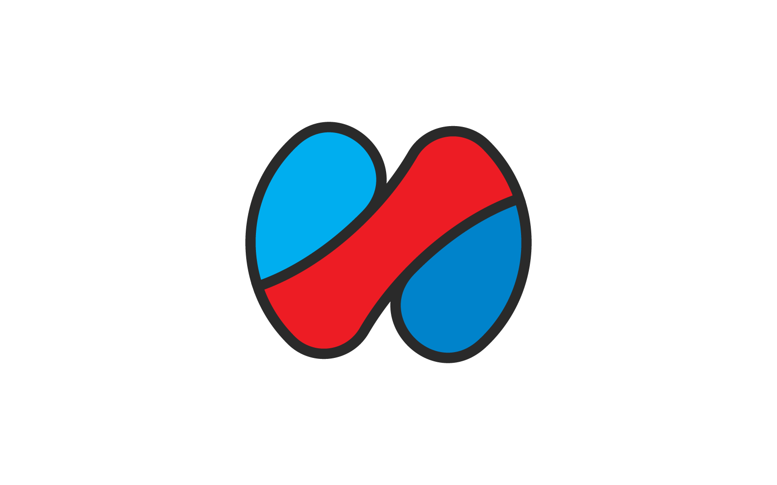Modern N Initial, letter, alphabet font logo vector design