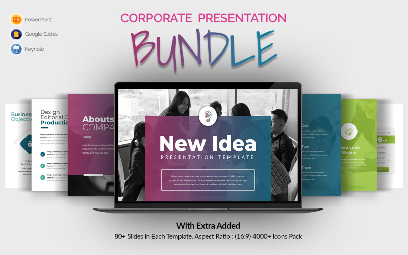 New Corporate Presentation Bundle PowerPoint Template