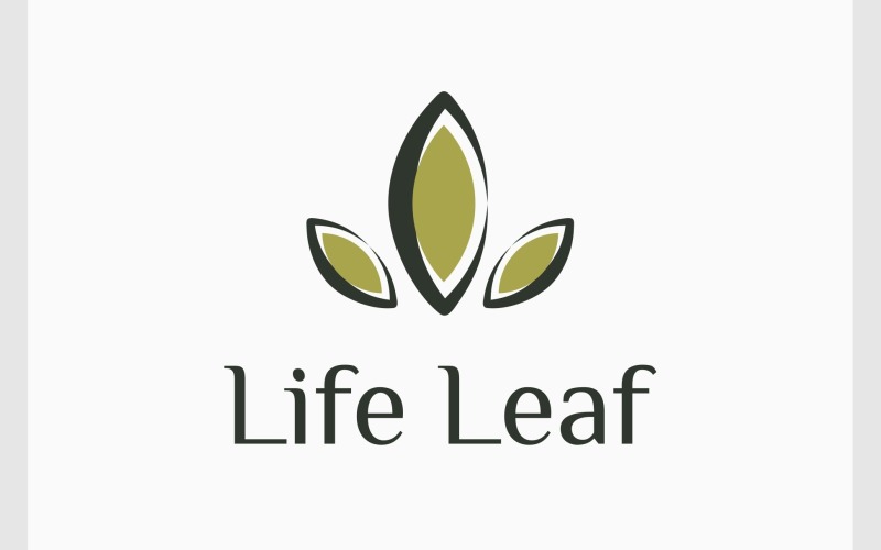 Petal Leaf Minimalist Logo Logo Template