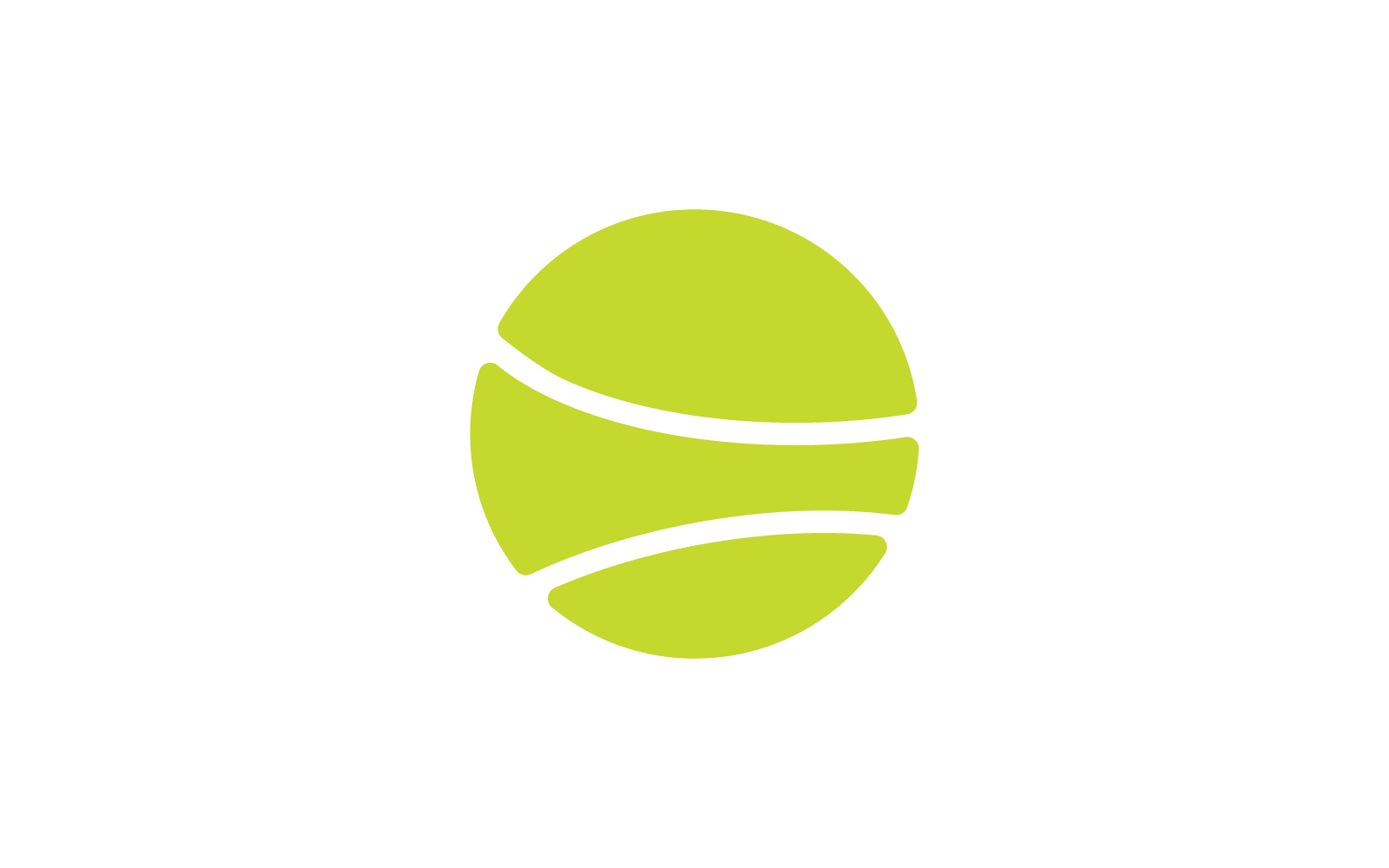 Plantilla de logotipo de diseño vectorial de ilustración de pelota de tenis