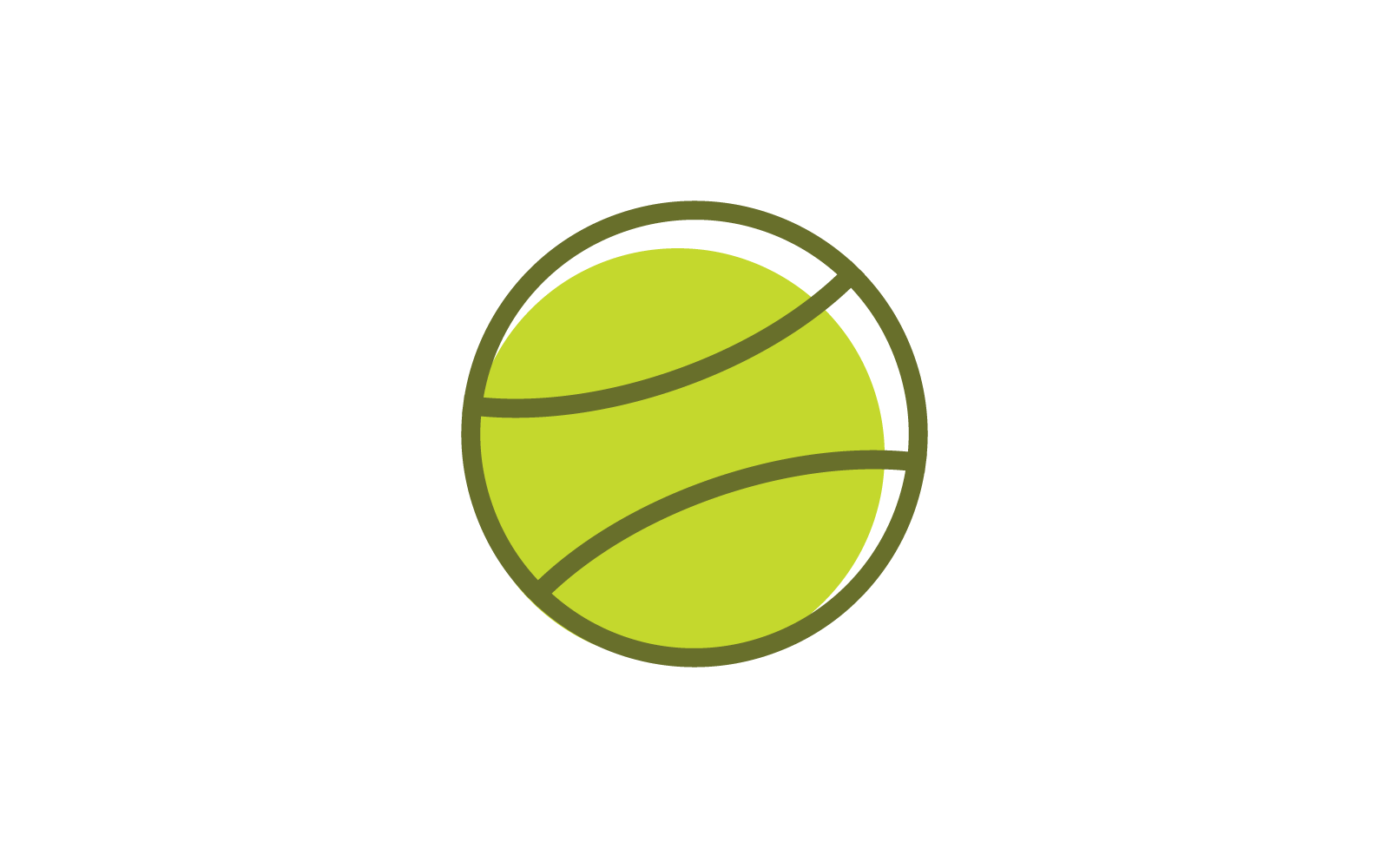 Tennis ball logo vector flat design illustration template
