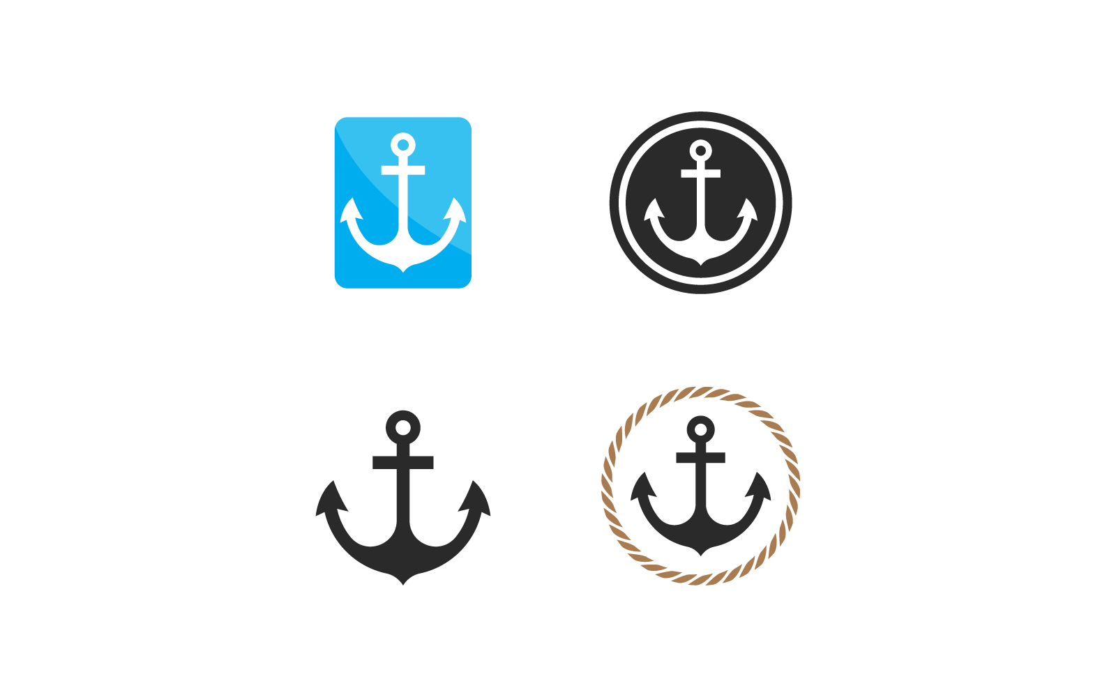 Anchor logo illustration vector icon template