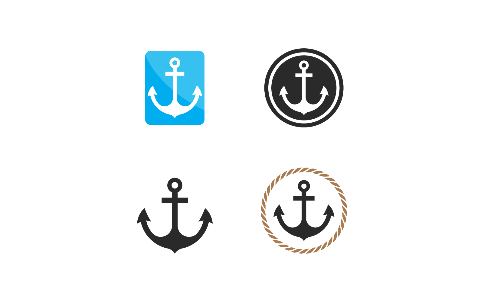 Anker logo illustratie vector pictogrammalplaatje