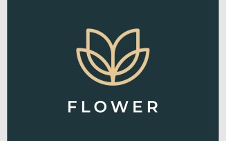 Flower Blossom Minimalist Logo