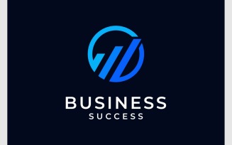 Growth Chart Business Success Logo