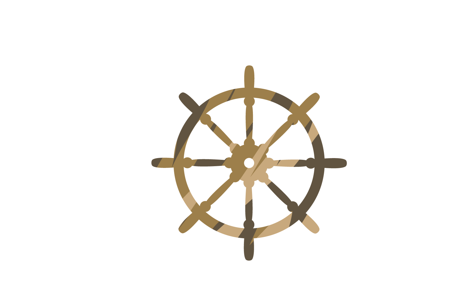 Hajókerék ikon vektor sablon lapos kivitel