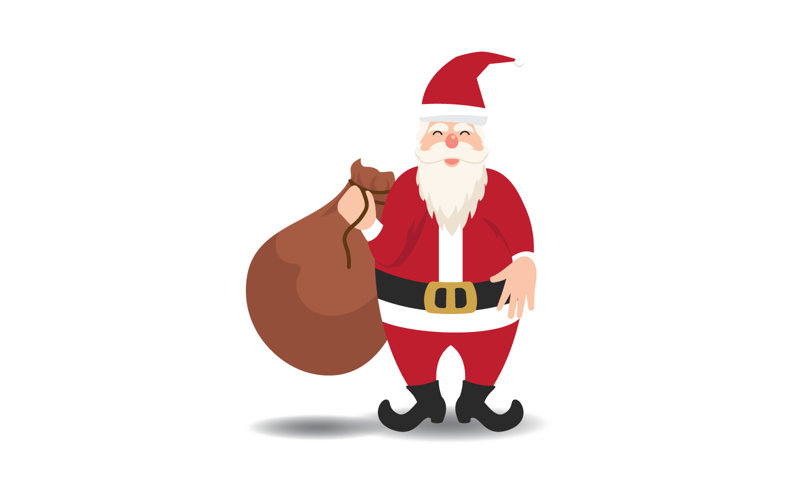 Kerstman en kerstmuts vector ontwerpsjabloon