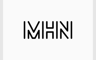 Letter M H N Monogram Logo