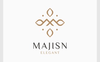Letter M Luxury Leaf Decorative Logo