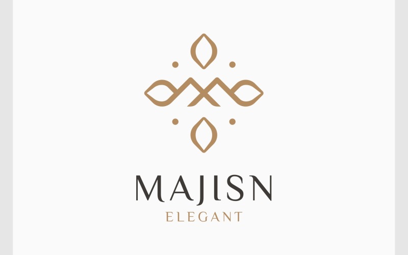 Letter M Luxury Leaf Decorative Logo Logo Template