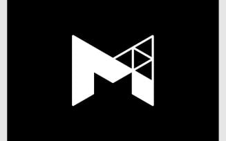 Letter M Monogram Geometric Logo