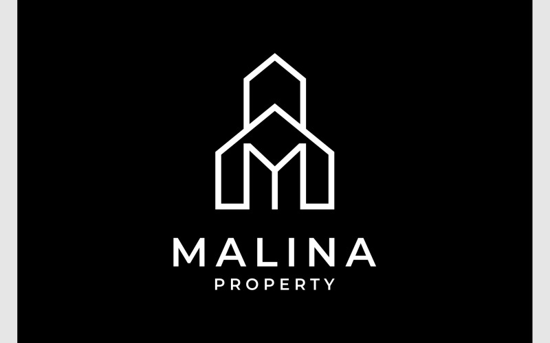 Letter M Property Real Estate Logo Logo Template